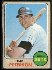 1968 Topps Cap Peterson Washington Senators #188