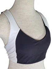 Lululemon Energy Bra High Support  32 B Black/White Sports Running Active Wear 