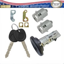 Ignition Key Switch Cylinder Kit with 2 Keys and Door Locks For 01-07 Chevrolet