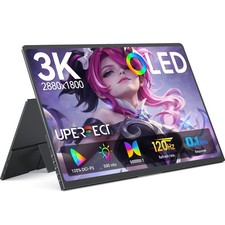 UPERFECT 14" 3K OLED 120Hz Portable Monitor Display 100000:1 Mini Gaming Screen