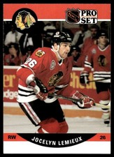 1990-91 Pro Set Jocelyn Lemieux Rookie Chicago Blackhawks #432