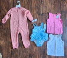 Lot Of 4 Bundle Carters Baby Girl Clothes Bathing Suit Sleeper Outfit, 18M, NWT
