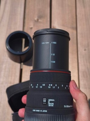 Sigma APO DG Objektiv 70 300 mm f/4 5,6 Macro Zoom Canon EF AF/MF 58 mm