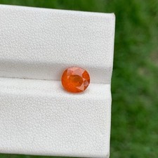 1.45 Cts Natural Eye Clean Orange Spessart Garnet Cushion Cut Gemstone Tanzania