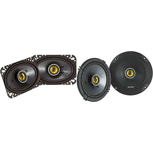 Kicker 46CSC654 CS-Series CSC65 6.5-Inch (160mm) Coaxial Speakers w/ 46CSC464...