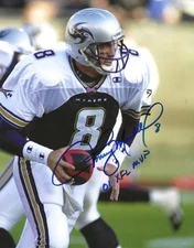 Signed 8x10 TOMMY MADDOX  "01 XFL MVP" Los Angeles Xtreme photo w/Show Ticket