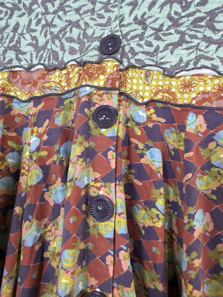 Vestido Matilda Jane Niñas Talla 8 Floral Marrón Volantes Foto 3 de 4