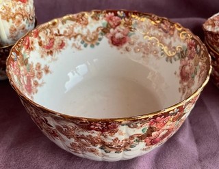 Samuel Radford Ltd Rare Fenton Large Bowl – 'Victorian Rush' Design c. 1894