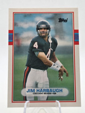 Topps 1989 Traded Jim Harbaugh #91T Chicago Bears Football Rookie Card