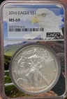 2016 $1 Silver Eagle NGC MS69  6037279-016