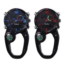 Clip on Carabiner Outdoor Digital Fob Watch Doctors Nurses Watch Multi-function