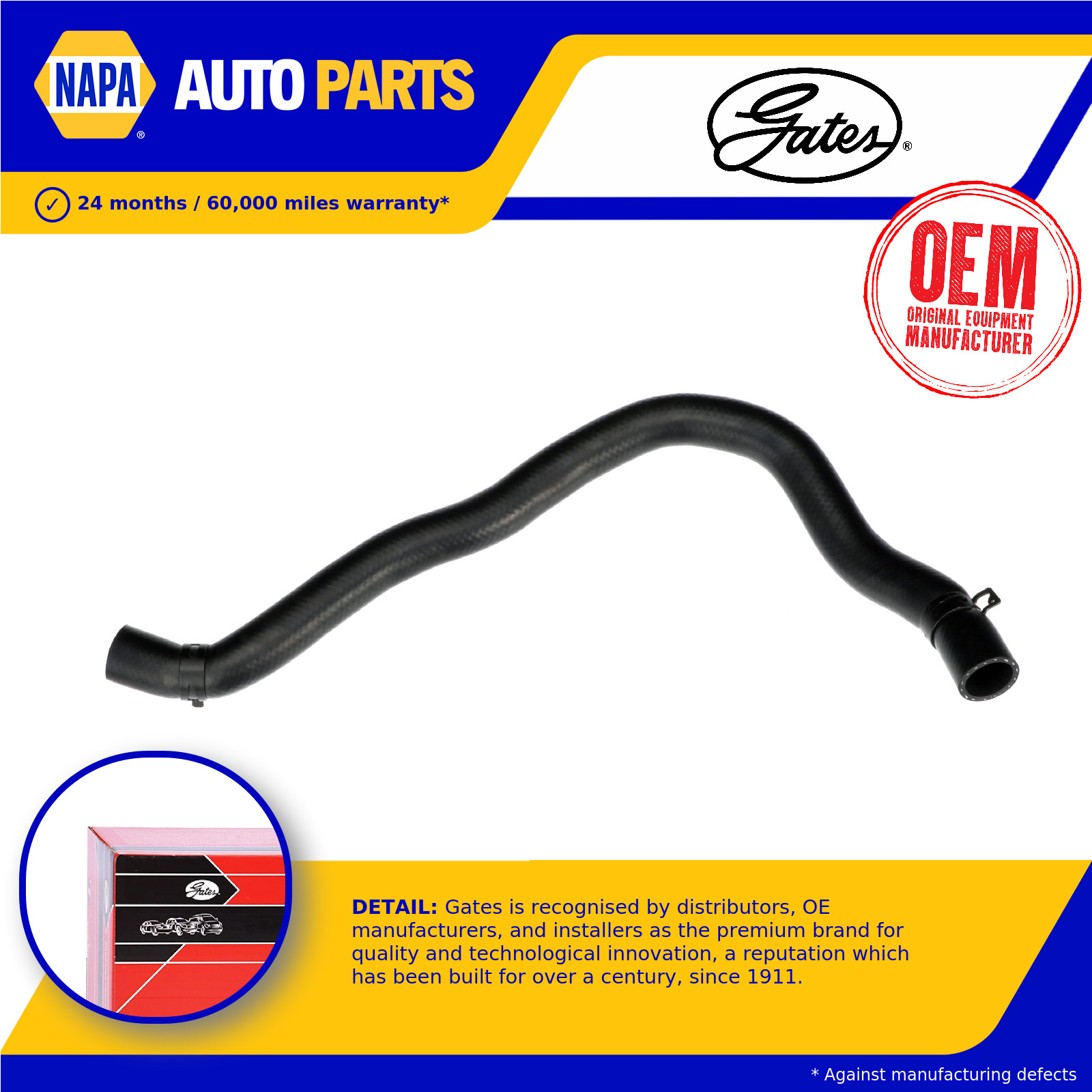 Radiator Hose fits HYUNDAI i30 FD 1.6 Upper 07 to 12 G4FC Coolant Gates Quality