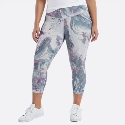 Fabletics Stratus Print Define PowerHold Leggings Capri 0X L Athleisure Gorpcore - Image 1 of 4