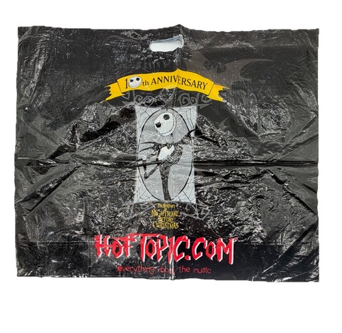 Vintage 2003 Hot Topic Nightmare Before Christmas 10th Anniversary Shopping Bag