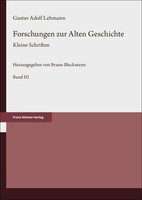 Forschungen Zur Alten Geschichte. Bd. 3 Gustav Adolf Lehmann
