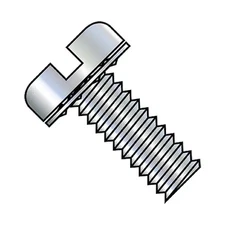 #10-32 x 5/8 in Slotted Pan Machine Screw, Zinc Plated Steel, 4000 PK, 1110ISP