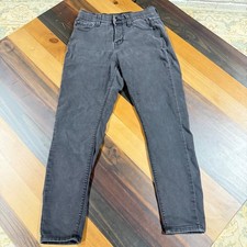 CURVE APPEAL Women's Jeans Black Denim Stretch Pants Straight-Leg Size 8/29