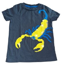Mini Boden Appliqu T Shirt Scorpion Blue Yellow Star 2-3