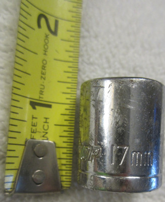 17 mm ad Toolshop socket,3/8'' drive,6 point tool VTG,tool shop