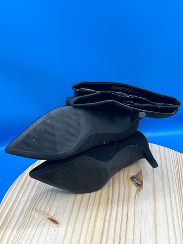 Bota de montar hasta la rodilla Calvin Klein para mujer talla 8 negra imitación cuero cremallera lateral - Imagen 4 de 4