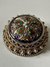 David-andersen Norwegian 830 SilverGilt Enamel Brooch