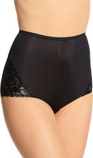 Shadowline Women's Nylon Full Brief Panty W/Lace 3-Pack - 17082 FREE SHIPPING 