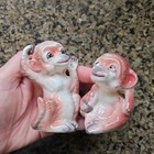 Vintage 50s Anthropomorphic Pink/Brown Mama/Baby Monkey's Salt & Pepper Shakers — photo 10
