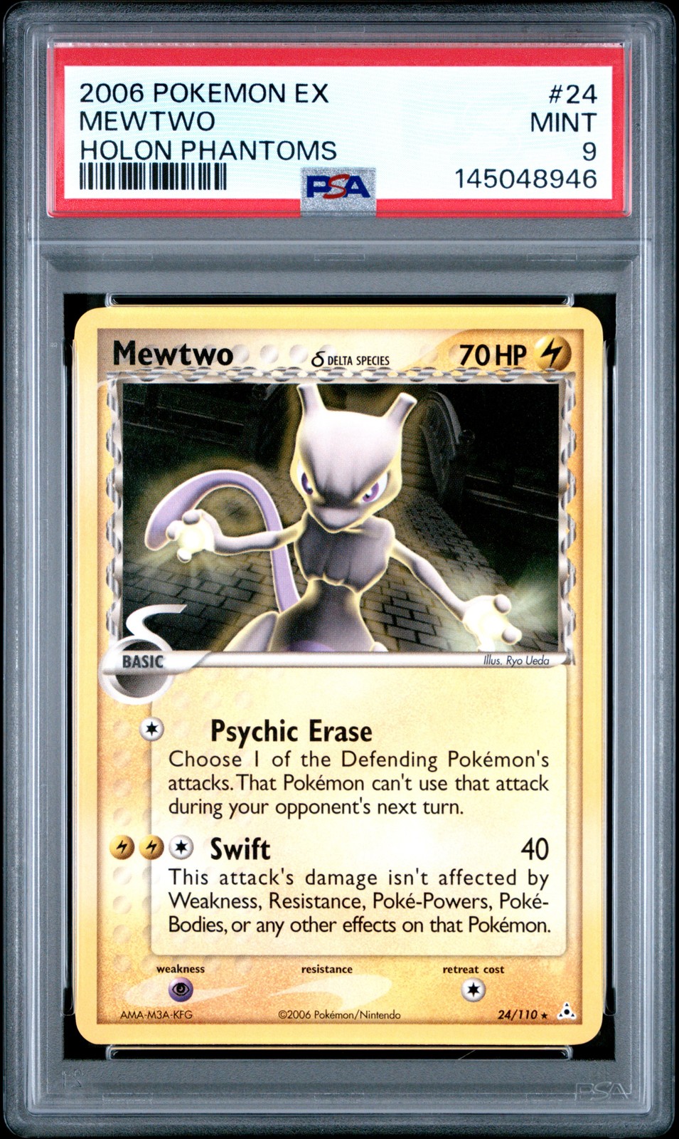 2006 POKEMON EX HOLON PHANTOMS #24 MEWTWO PSA 9