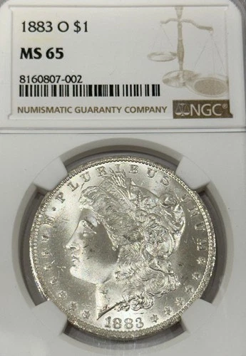 1883 O $1 MORGAN DOLLAR  NGC •MS 65•