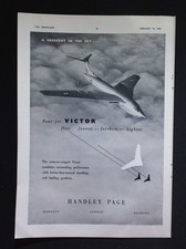 Original 1954 Advert Handley Page Victor Four-Jet Aircraft
