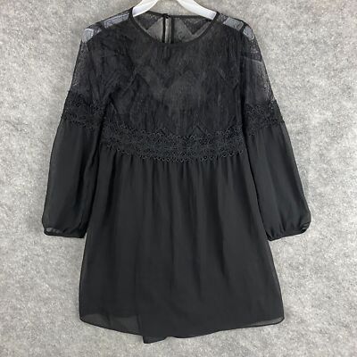 bcx dress black Bcx Dress Womens Black Lace With Spaghetti Strap V Neck Mini Cocktail Body Con Dress 3
