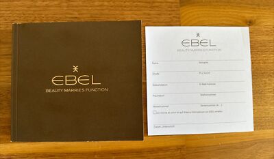 Ebel Bedienungsanleitung Swiss Made Watches und Registrierungszertifikat NEU!
