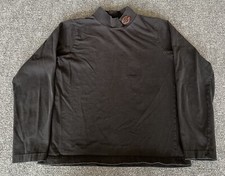 Harley Davidson T Shirt Sauk City WI Black Mock Neck Embroidered Womens M/L