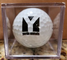 Yarde Metals Logo Golf Ball -Titleist In display case