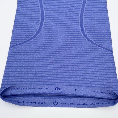 Lululemon Swiftly Tech Long Sleeve Crew Top Heathered Sapphire Blue Size 4 - Picture 4 of 8