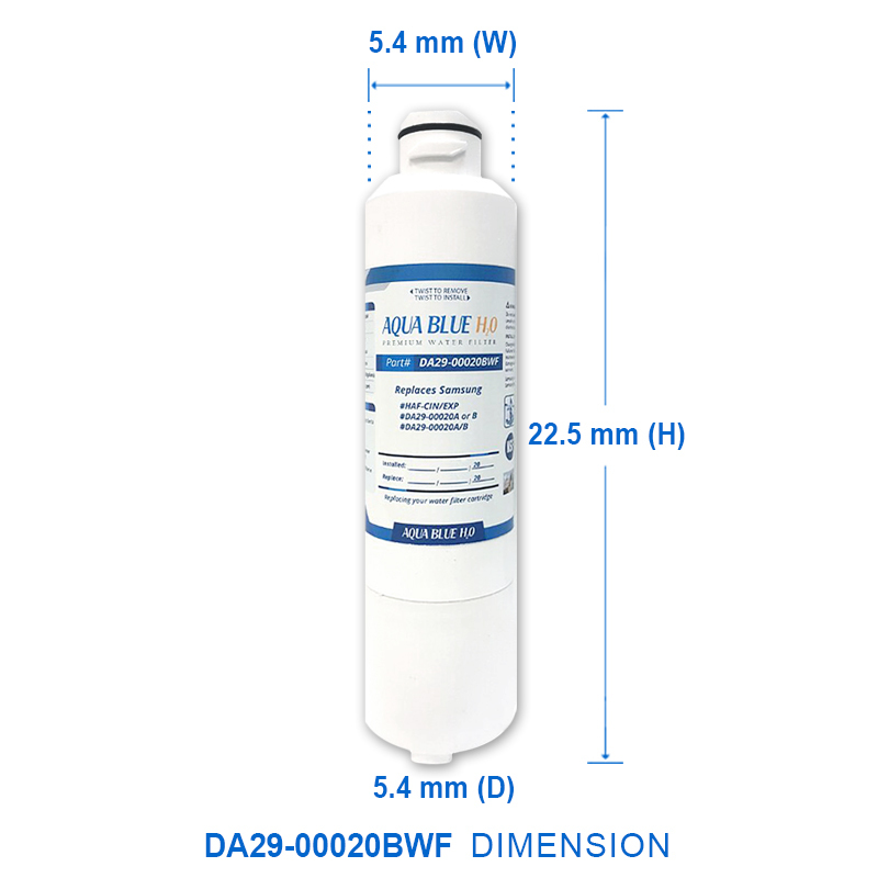 2x DA2900020B REPLACEMENT FRIDGE FILTER Samsung model SRF717CDBLS