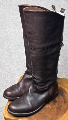 Camper Riding Boots Womens Shoes Brown Leather Comfort Pull On Knee  High