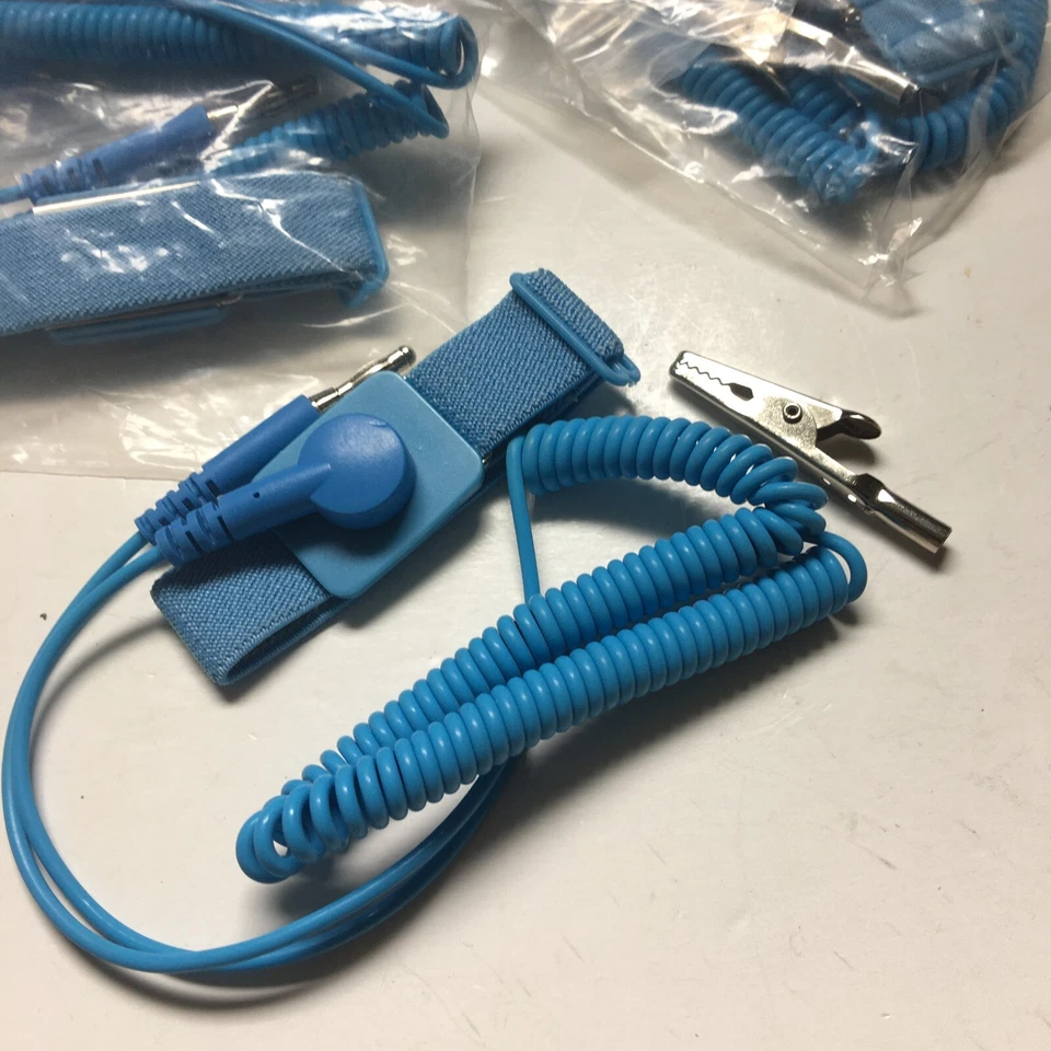 6 防静电腕带 ESD 接地带防止静态积聚,蓝色 — 第 2/4 张图片