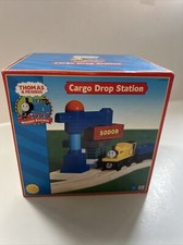 THOMAS  FRIENDS Wooden Railway CARGO DROP STATION New In Original Box