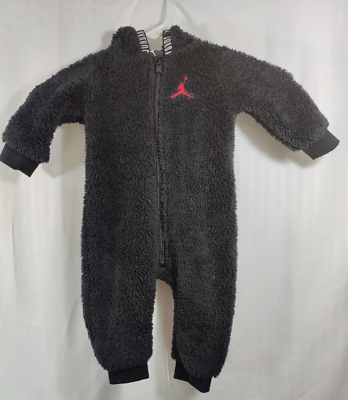AIR JORDAN BLACK WINTER JUMPSUIT ONE PIECE INFANT 9M SIZE MONTHS