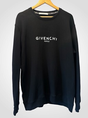 Givenchy men’s black broken logo sweatshirt size XL UK