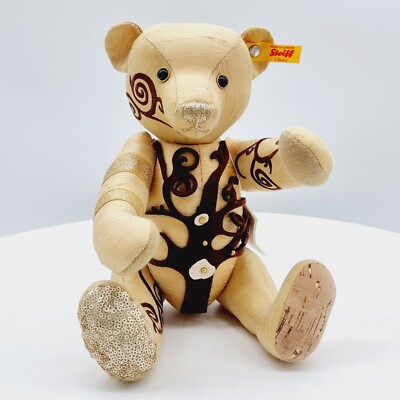 Steiff 006727 Designer's Choice Gustav Teddybär 32 cm Überproduktion gelbe Fahne