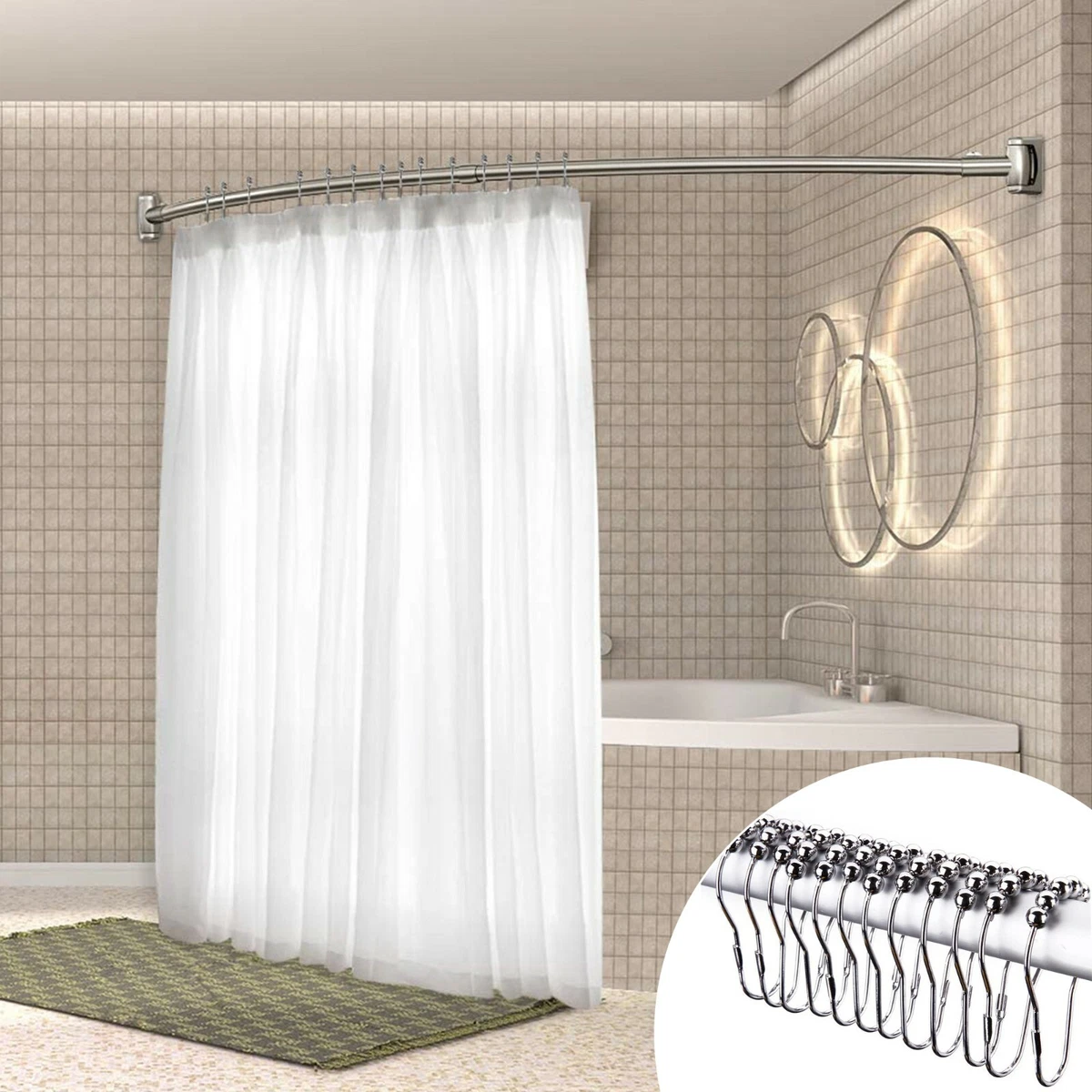 HOT Louis Vuitton Diamond Luxury Bathroom Set Shower Curtain Style