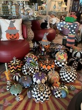 Mackenzie-Childs Fairytale Pumpkin With Courtly Check