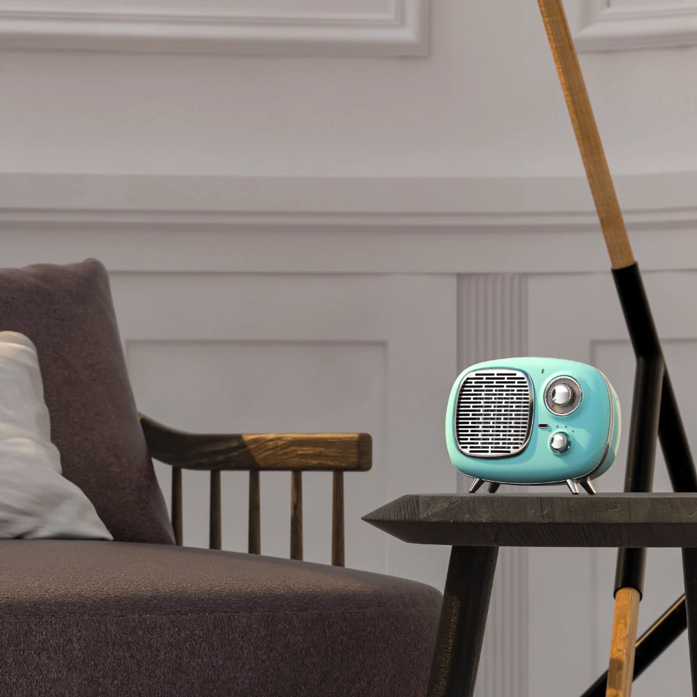 Better Homes u0026 Gardens Electric Ceramic Retro Heater 1500W Indoor, Mint |  eBay