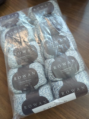Rowan Denim Revive Set 10 Stonewash DK 109 Yds Each 95/5 Cotton/Denim