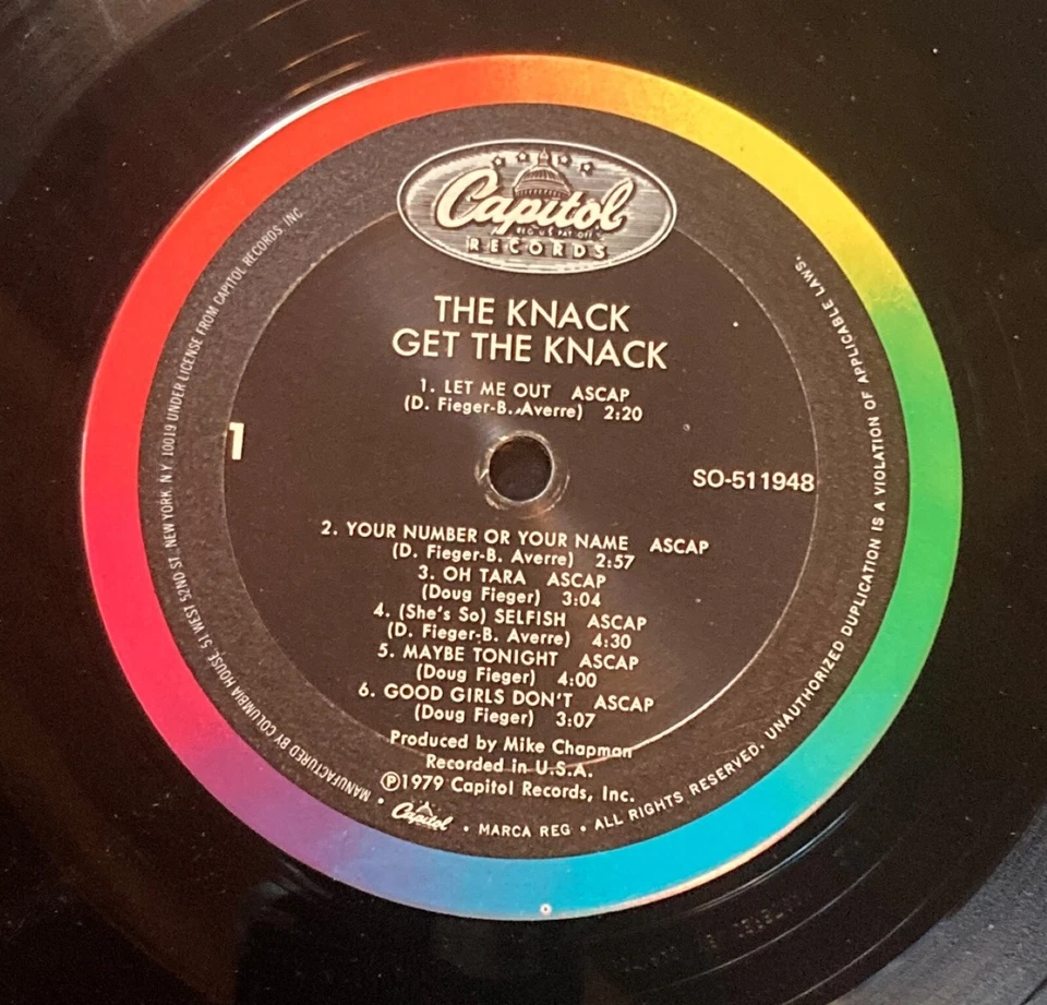 Get The Knack My Sharona shrink VG+ 1979 Capital SO 511948 Record PET RESCUE - Image 4 of 4