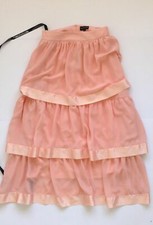 PRETTY LITTLE THING PINK CHIFFON LINED LAYERED MAXI SKIRT 12/40 NEW WITH TAGS