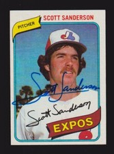 1980 TOPPS #578  Scott Sanderson  MONTREAL EXPOS  SIGNED AUTOGRAPH AUTO COA