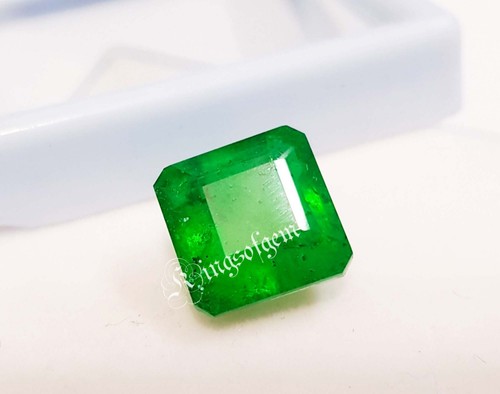Hermosa Preciosa Piedra Preciosa Suelta Cuadrada de Alta Calidad Esmeralda Verde 10.50 Ct - Imagen 2 de 7